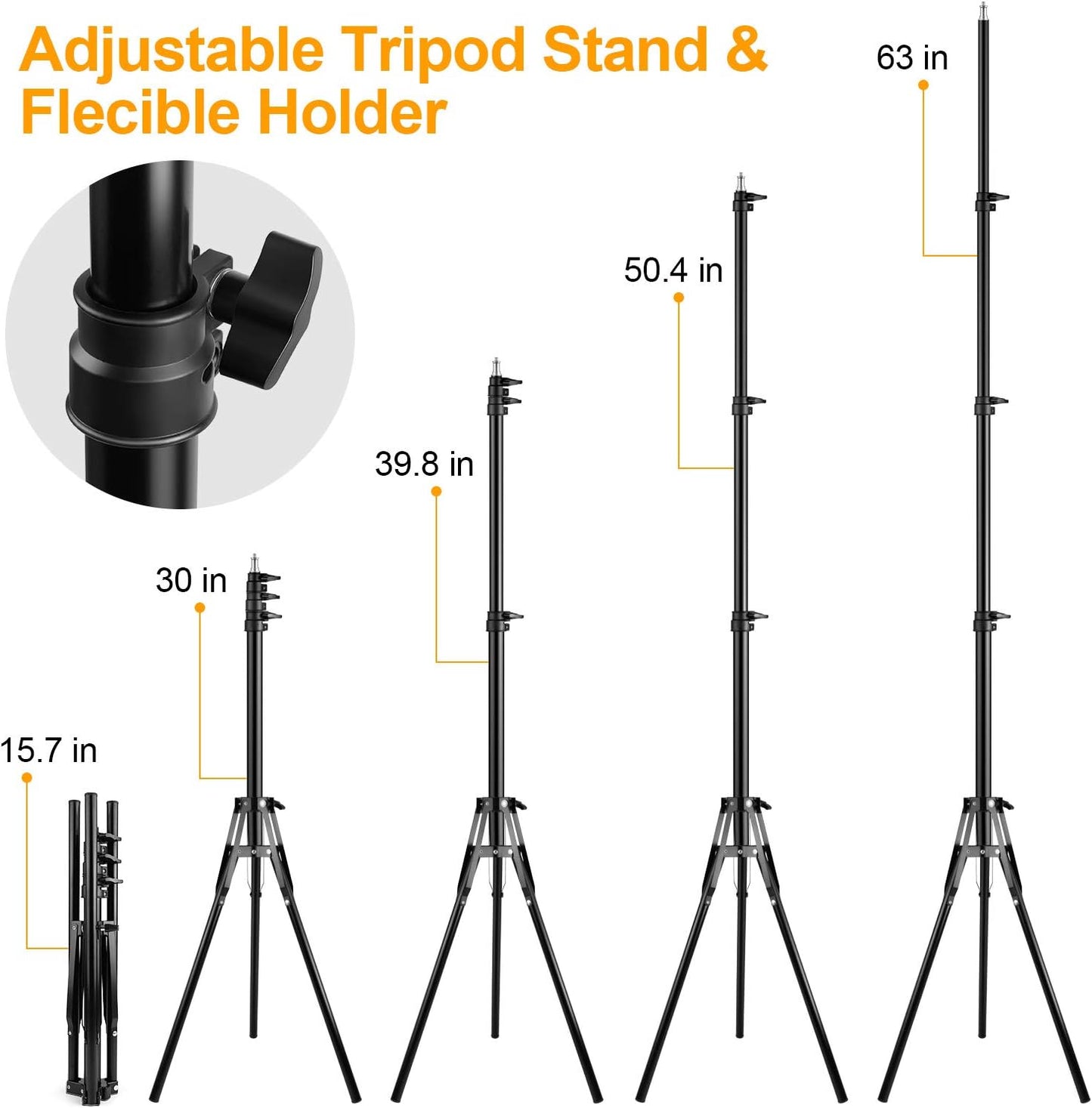 10" Ring Light,  Upgraded Selfie Ring Light with Tripod Stand & Cell Phone Holder Dimmable LED Circle Lights for Live Stream, Makeup, Youtube Video, Tiktok, Selfie Photography Iphone Android